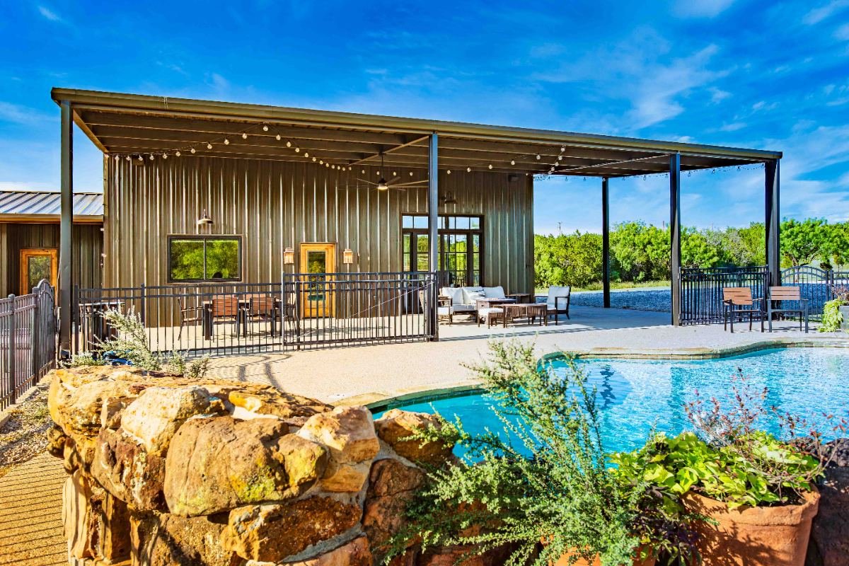 Pavilion and pool