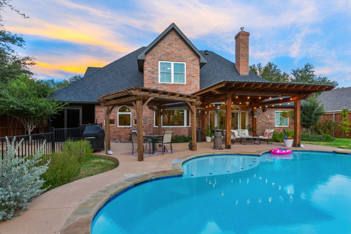 Pool at dusk